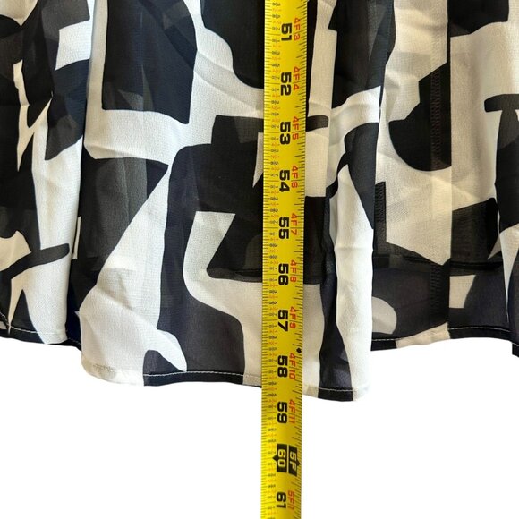 Milly Cabana Mila Modern Geometric Cutout Maxi Dress Black White Size S NWT - Picture 11 of 13